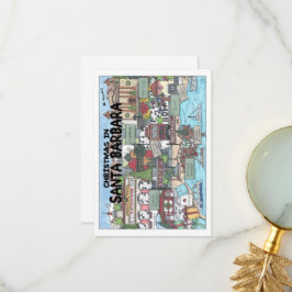 Kerstmis in Santa Barbara Bedankkaart