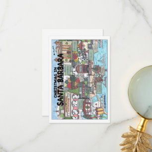 Kerstmis in Santa Barbara Bedankkaart