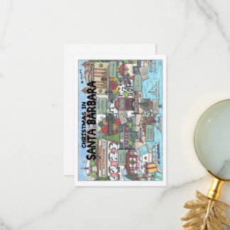 Kerstmis in Santa Barbara Bedankkaart