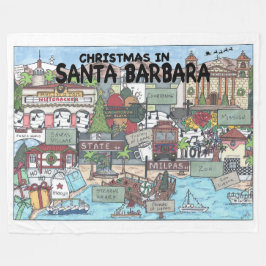 Kerstmis in Santa Barbara Fleece Deken