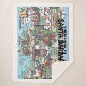 Kerstmis in Santa Barbara Sherpa Deken (Voorkant)