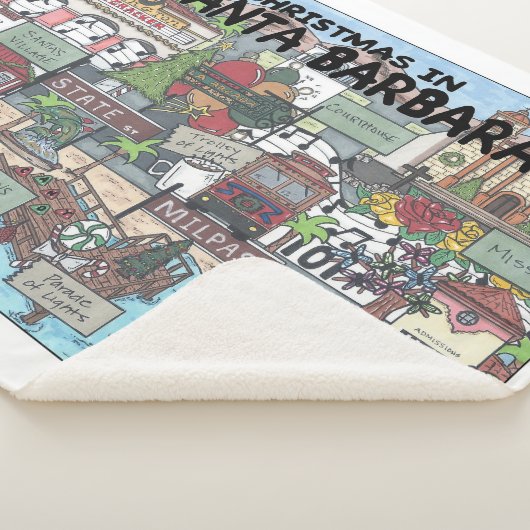 Kerstmis in Santa Barbara Sherpa Deken (3/4)