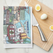 Kerstmis in Santa Barbara Theedoek (Quarter Fold)