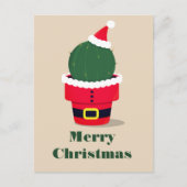 Kerstmis in Santa Cactus Desert Feestdagenkaart (Voorkant)