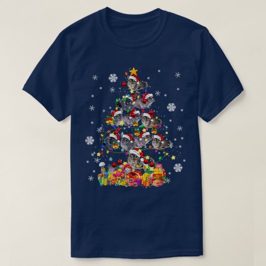 Kerstmis in Santa Chinchilla T-shirt (Design voorkant)