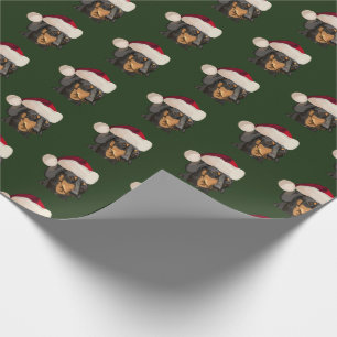 Kerstmis in Santa Dachshund Cadeaupapier