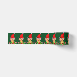 Kerstmis in Santa Dachshund Grosgrain Lint