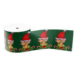 Kerstmis in Santa Dachshund Grosgrain Lint