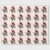 Kerstmis in Santa Hat Cadeaupapier (Vlak)