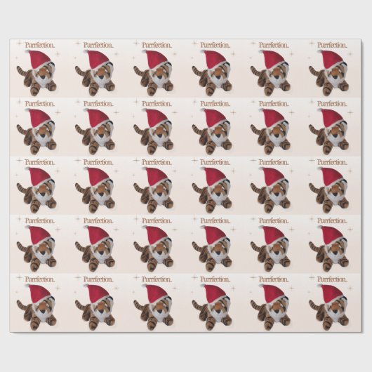 Kerstmis in Santa Hat Cadeaupapier (Vlak)