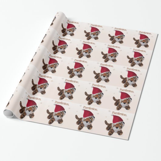 Kerstmis in Santa Hat Cadeaupapier (Uitgerold)
