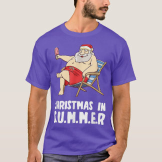 Kerstmis in Santa Ice Cream in juli T-shirt