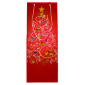 Kerstmis in Santa Orangutan Wijn Cadeautas (Achterkant)