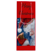 Kerstmis in Santa Orangutan Wijn Cadeautas (Voorkant)