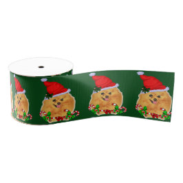 Kerstmis in Santa Pomeranian Grosgrain Lint