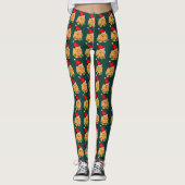 Kerstmis in Santa Pomeranian Leggings (Voorkant)