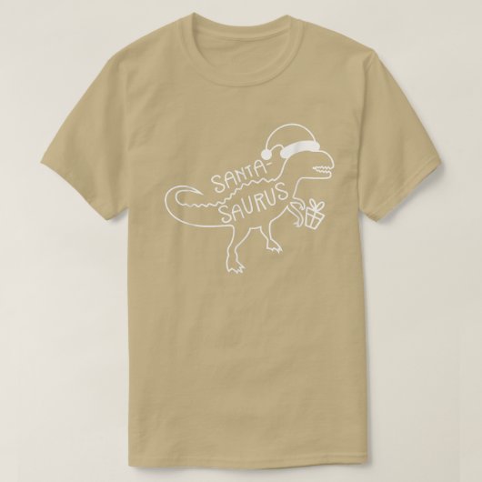 Kerstmis in Santa Saurus Sauropods T-shirt (Design voorkant)
