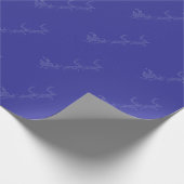 Kerstmis in Santa Sleigh en Reindeer Cadeaupapier (Hoek)