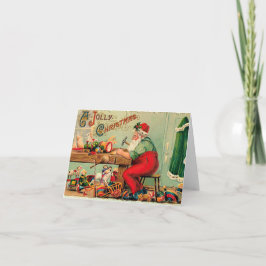 Kerstmis in Santa's Workshop Feestdagen Kaart