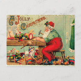 Kerstmis in Santa's Workshop Feestdagenkaart