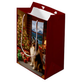 Kerstmis in Schotland Collie Vakantie  Medium Cadeauzakje