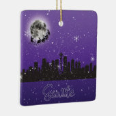 Kerstmis in Seattle, Washington Keramisch Ornament (Rechts)