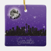 Kerstmis in Seattle, Washington Keramisch Ornament (Voorkant)