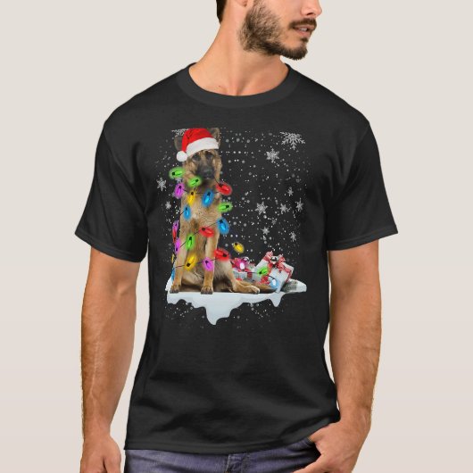 Kerstmis in Shepherd Dog T-shirt (Voorkant)