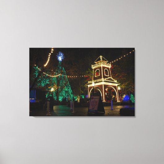 Kerstmis in Silver Dollar City Canvas Afdruk (Voorkant)