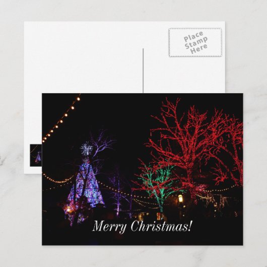 Kerstmis in Silver Dollar City Feestdagenkaart (Voorkant / Achterkant)