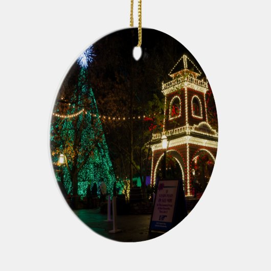 Kerstmis in Silver Dollar City Keramisch Ornament (Rechts)