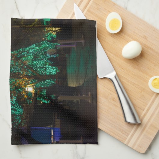 Kerstmis in Silver Dollar City Theedoek (Quarter Fold)