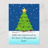 Kerstmis in sneeuw feestdagenkaart (Voorkant)