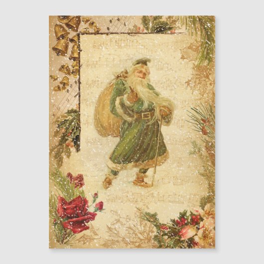 Kerstmis in sneeuw met Rozen en muziek (Voorkant)