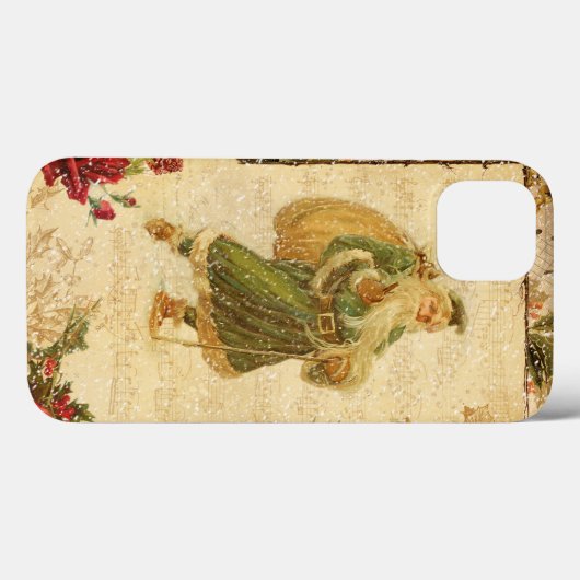 Kerstmis in sneeuw met Rozen en muziek Case-Mate iPhone Case (Achterkant (horizontaal))