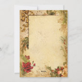 Kerstmis in sneeuw met Rozen en muziek Feestdagenkaart (Achterkant)