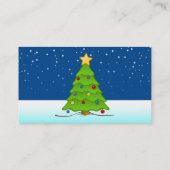 Kerstmis in sneeuw visitekaartje (Achterkant)