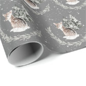 Kerstmis in sneeuwvlokken cadeaupapier (Rol Hoek)