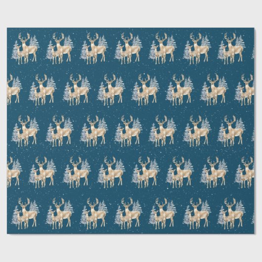 Kerstmis in Snowflakes Cadeaupapier (Vlak)