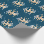 Kerstmis in Snowflakes Cadeaupapier (Hoek)