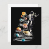 Kerstmis in Space Solar System Astronaut Invitati (Voorkant / Achterkant)