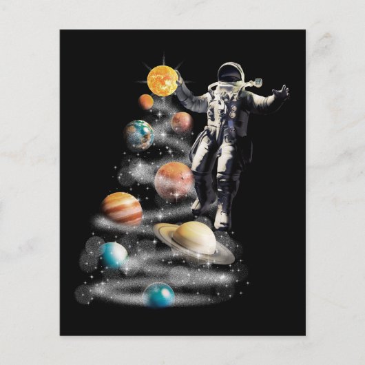 Kerstmis in Space Solar System Astronaut Invitati (Voorkant)