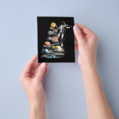 Kerstmis in Space Solar System Astronaut Invitati Flyer (Hand)