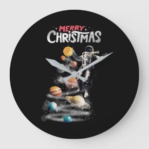 Kerstmis in Space Solar System Astronaut Invitati Grote Klok
