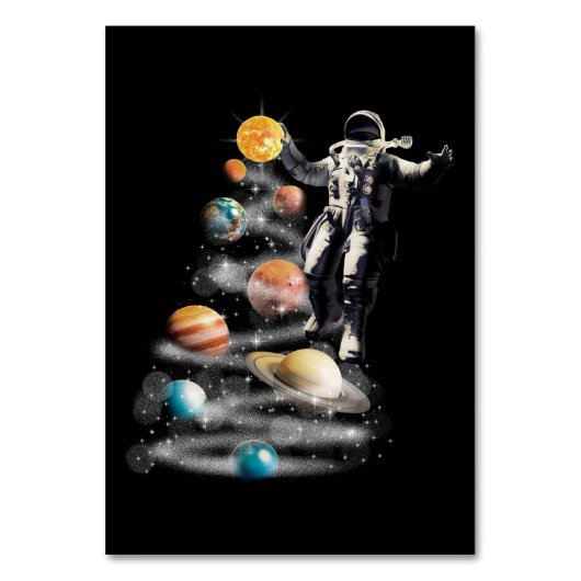 Kerstmis in Space Solar System Astronaut Invitati Kaart (Voorkant)