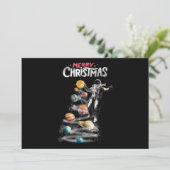 Kerstmis in Space Solar System Astronaut Invitati Kaart (Staand voorkant)