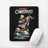 Kerstmis in Space Solar System Astronaut Invitati Muismat (Met muis)