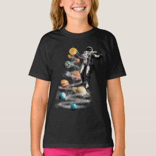 Kerstmis in Space Solar System Astronaut Invitati T-shirt