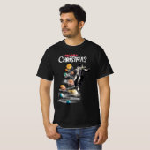 Kerstmis in Space Solar System Astronaut Invitati T-shirt (Voorkant volledig)
