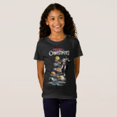 Kerstmis in Space Solar System Astronaut Invitati T-shirt (Voorkant volledig)